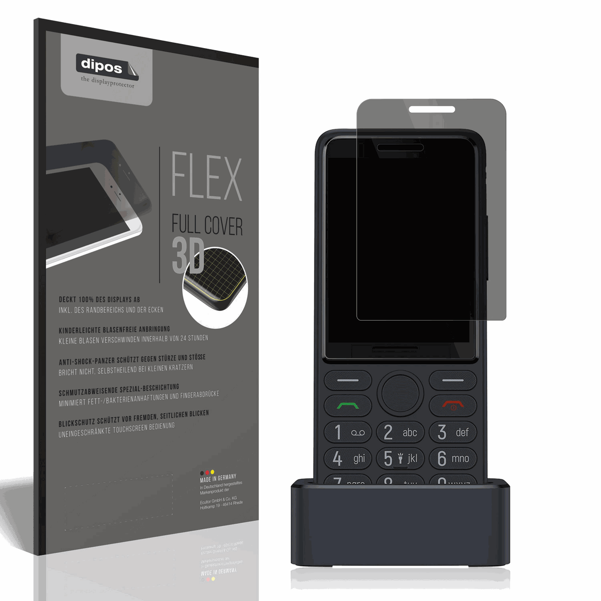 Full Cover Privacy Blickschutzfolie für TCL OneTouch 4022S