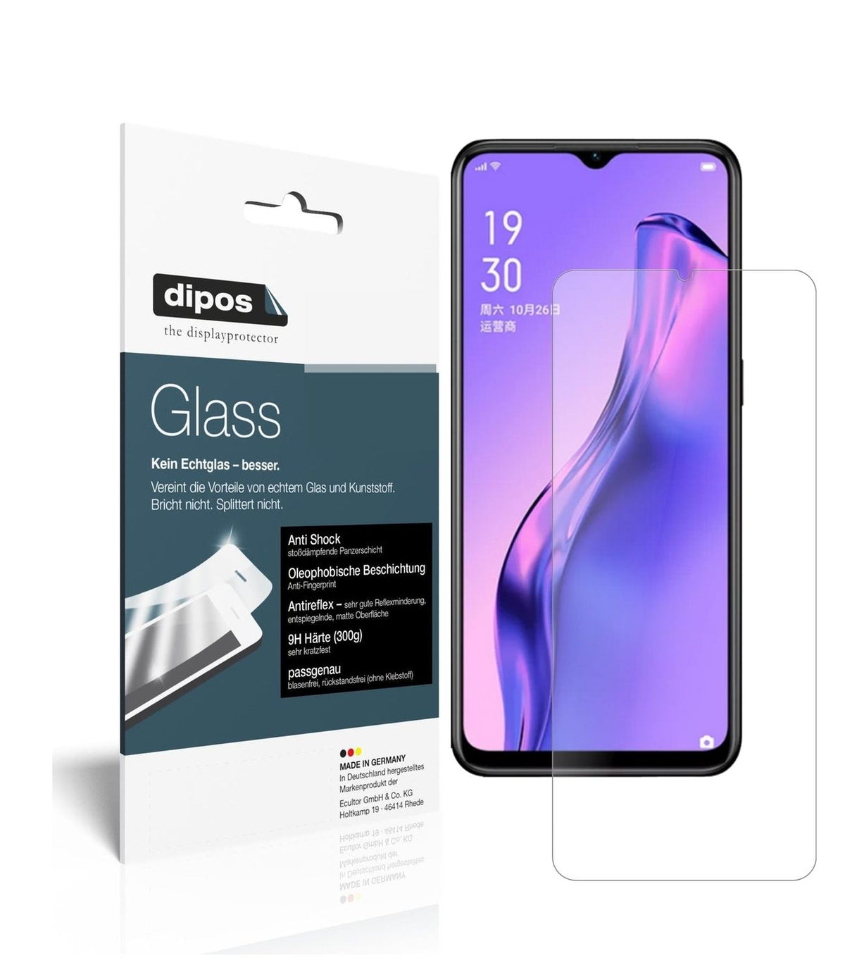 1x 9H Schutzfolie matt für Oppo A8 Panzerfolie