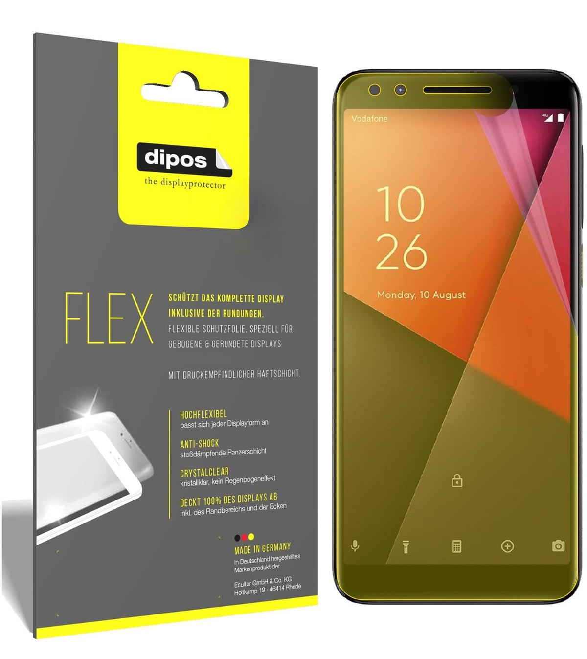 2x 3D Full Cover Schutzfolie für Vodafone Smart N9