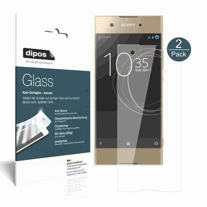2x 9H Schutzfolie für Sony Xperia XA1 Panzerfolie