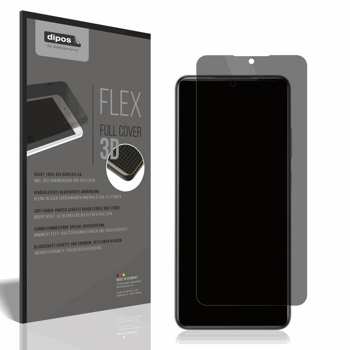 Full Cover Privacy Blickschutzfolie für ZTE Blade V70 Max