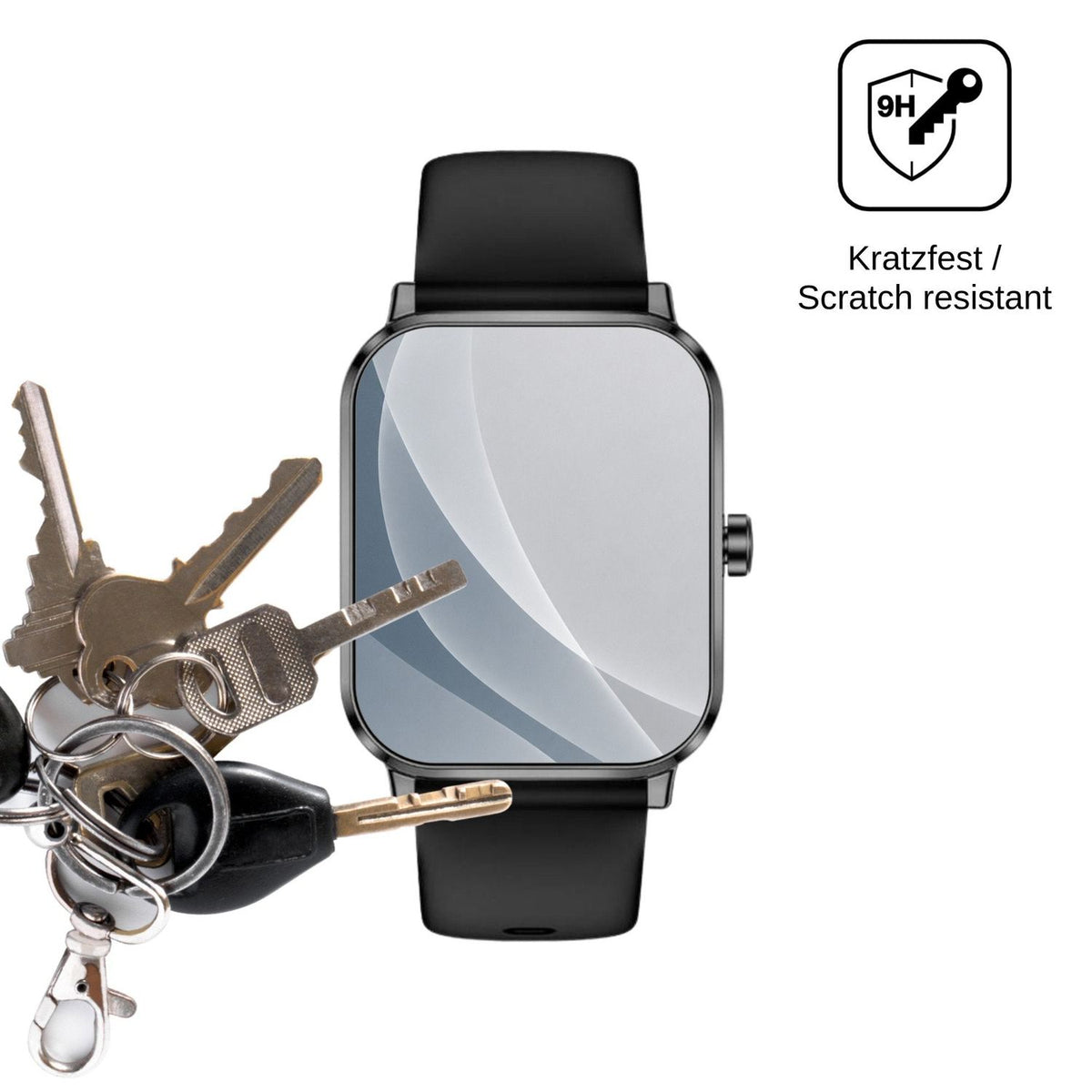 2x 9H Schutzfolie matt für Beafon Smartwatch 103 Panzerfolie