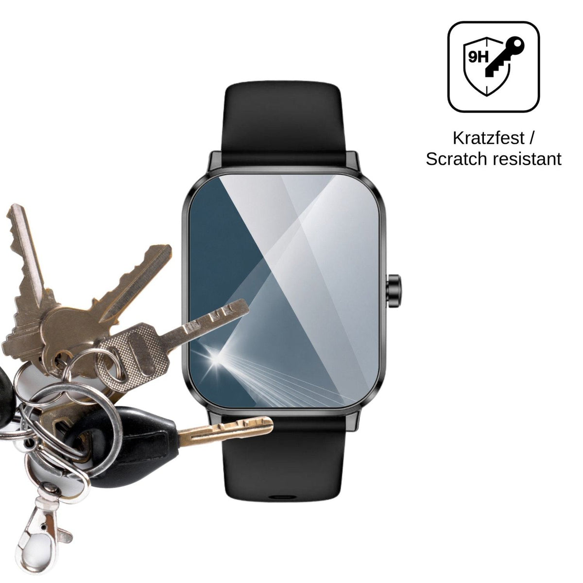 2x 9H Schutzfolie für Beafon Smartwatch 103 Panzerfolie