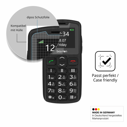 Schutzfolie mit optimaler Passform, zur Verwendung mit Hüllen geeignet