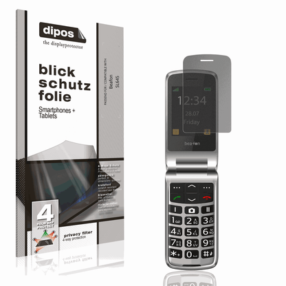 Blickschutzfolie von dipos passend für Beafon SL645, präziser Zuschnitt und blasenfrei montiert