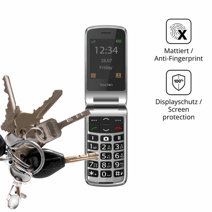 dipos Displayschutz für Beafon SL645, mattierte Oberfläche, Blickschutzfilter und perfekter Passform
