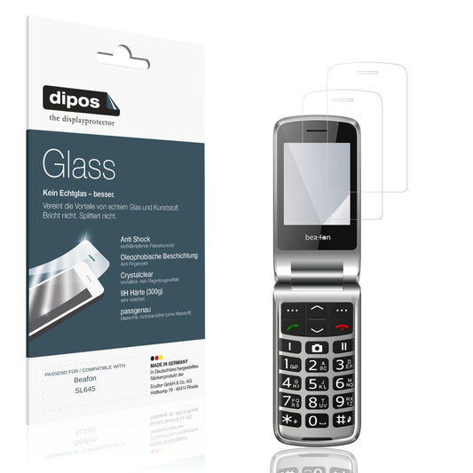 Klare Displayschutzfolie von dipos passend für Beafon SL645, 9H kratzfest und blasenfrei montiert