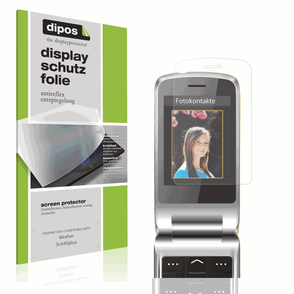 Matte Displayschutzfolie von dipos passend für Beafon SL645plus, präziser Zuschnitt und blasenfrei montiert