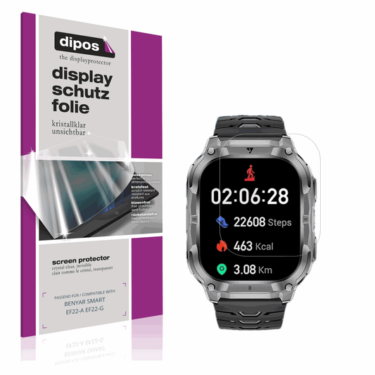 Klare Displayschutzfolie von dipos passend für BENYAR SMART EF22-A EF22-G, präziser Zuschnitt und blasenfrei montiert