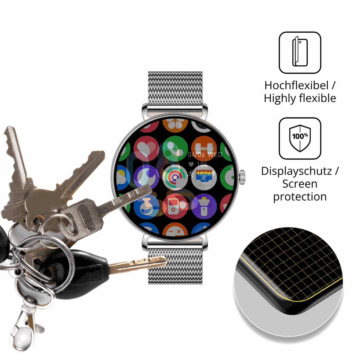 dipos Displayschutz für BENYAR SMART FV17, transparente Oberfläche, geringe Dicke und perfekte Passform