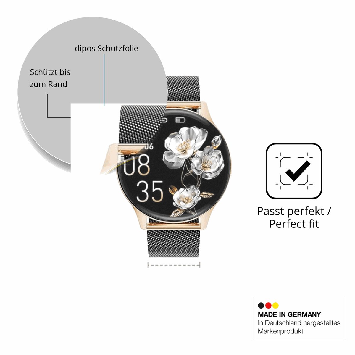 Besonders flexibler Displayschutz mit Anti-Shock-Schicht im Materialmix