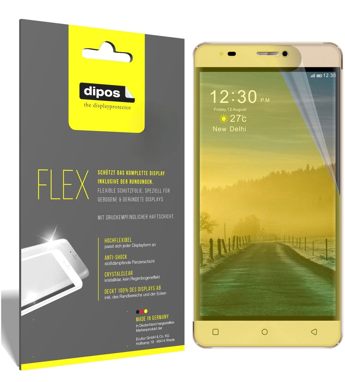 2x 3D Full Cover Schutzfolie für Gooweel G9