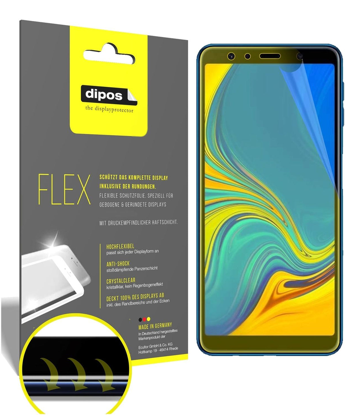 2x 3D Full Cover Schutzfolie für Samsung J4 Core (2018)