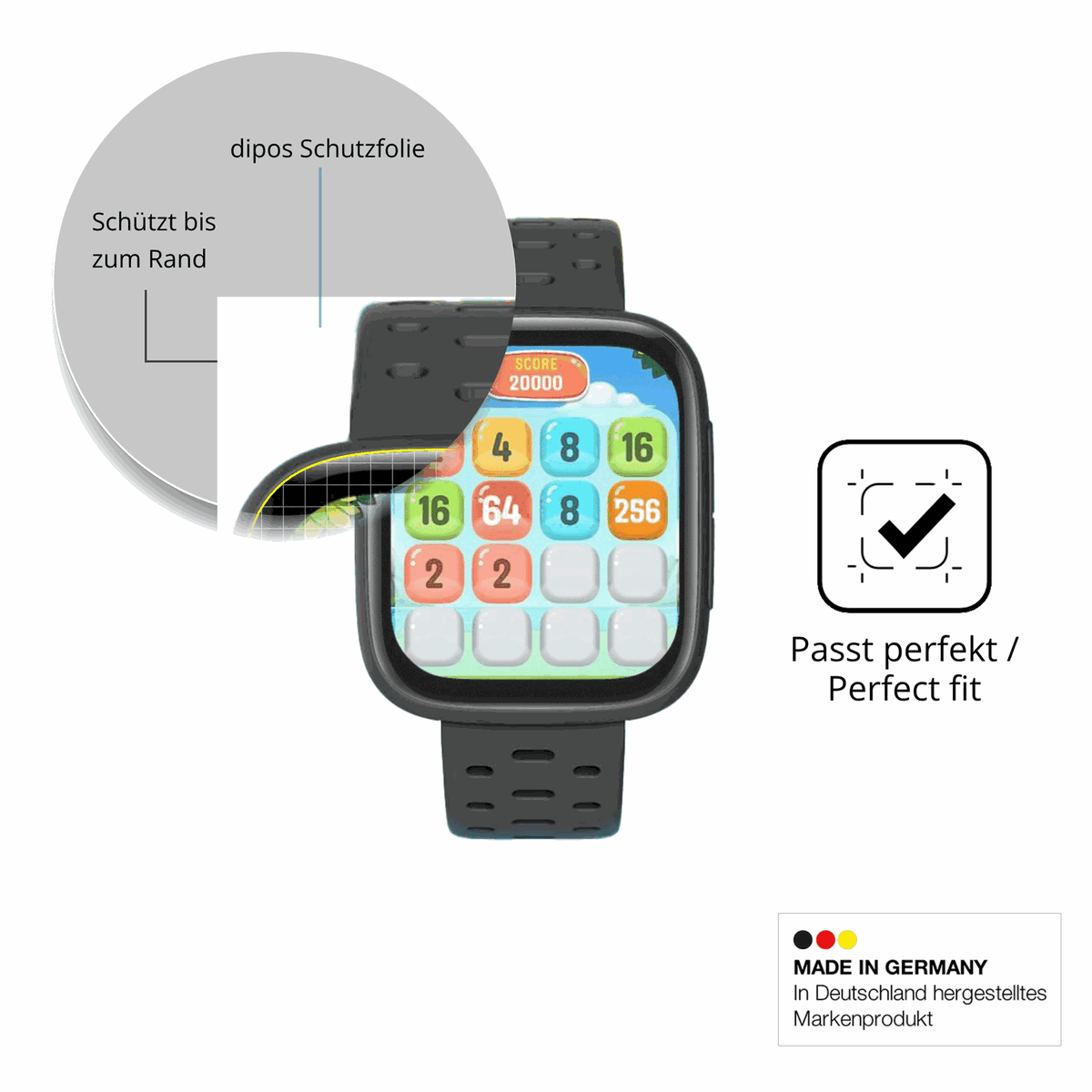 Besonders flexibler Displayschutz mit Anti-Shock-Schicht im Materialmix