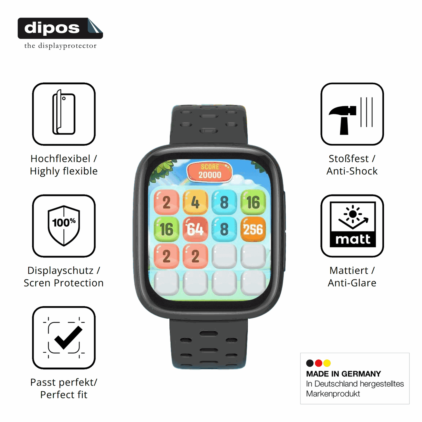 Displayschutz hergestellt in Deutschland, höchste Qualität made in Germany