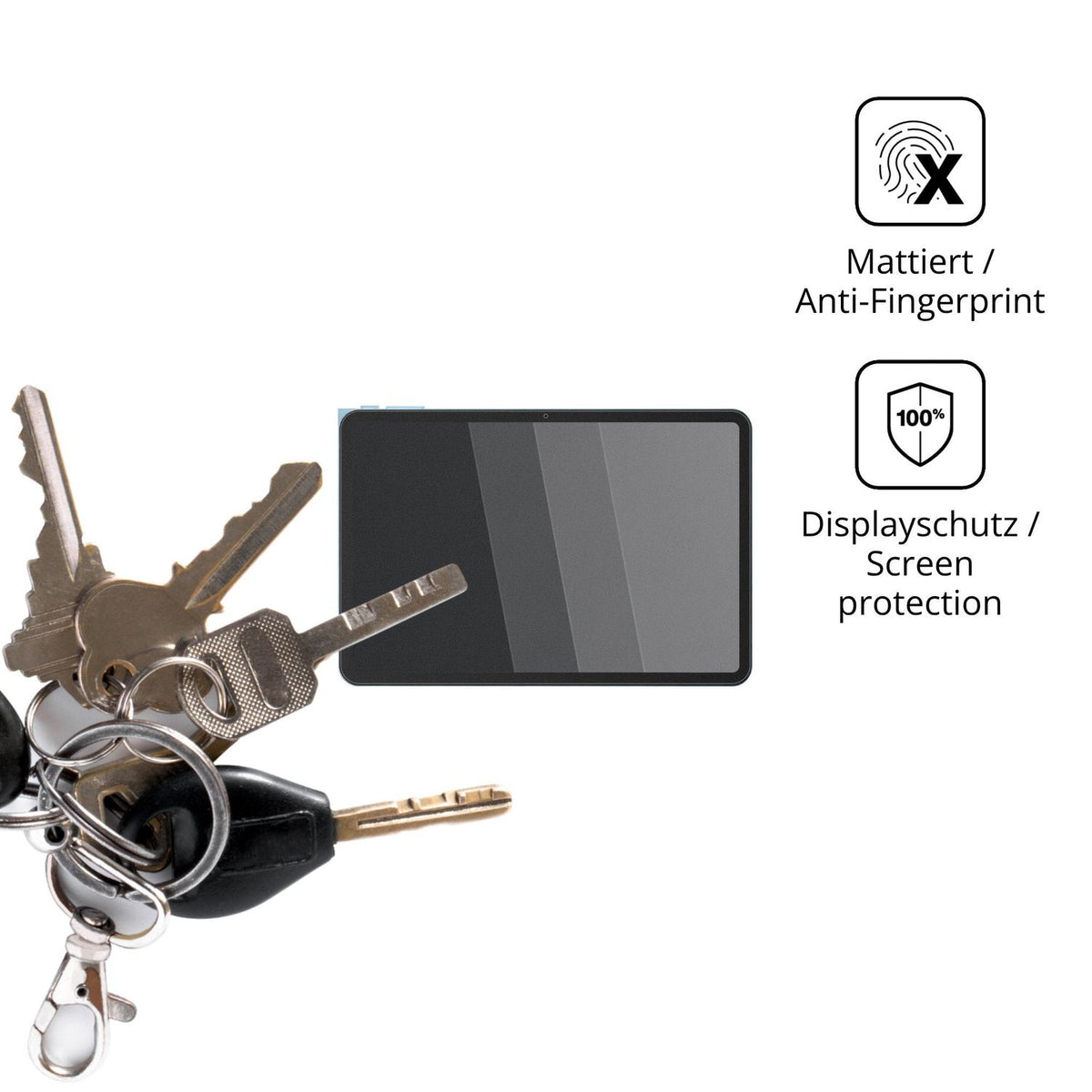dipos Displayschutz für BIRDCLAW P13 Pro, mattierte Oberfläche, Blickschutzfilter und perfekter Passform
