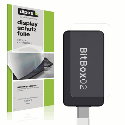 Matte Displayschutzfolie von dipos passend für bitbox02 nova, präziser Zuschnitt und blasenfrei montiert