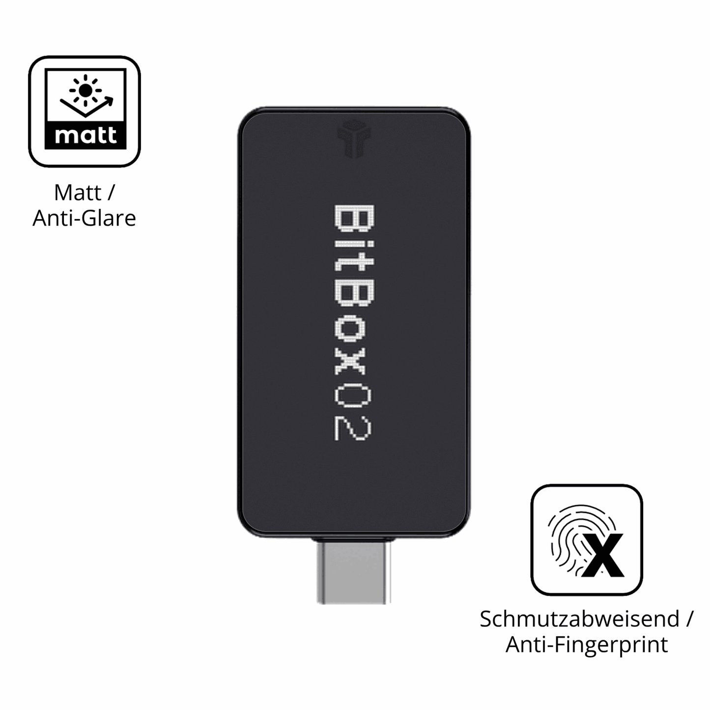 Dünne und entspiegelnde Folie passend zugeschnitten für bitbox02 nova