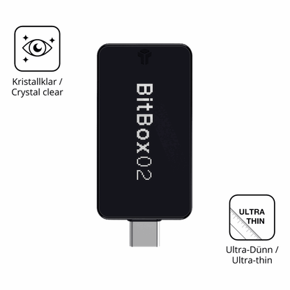 Dünne und klare Folie passend zugeschnitten für bitbox02 nova