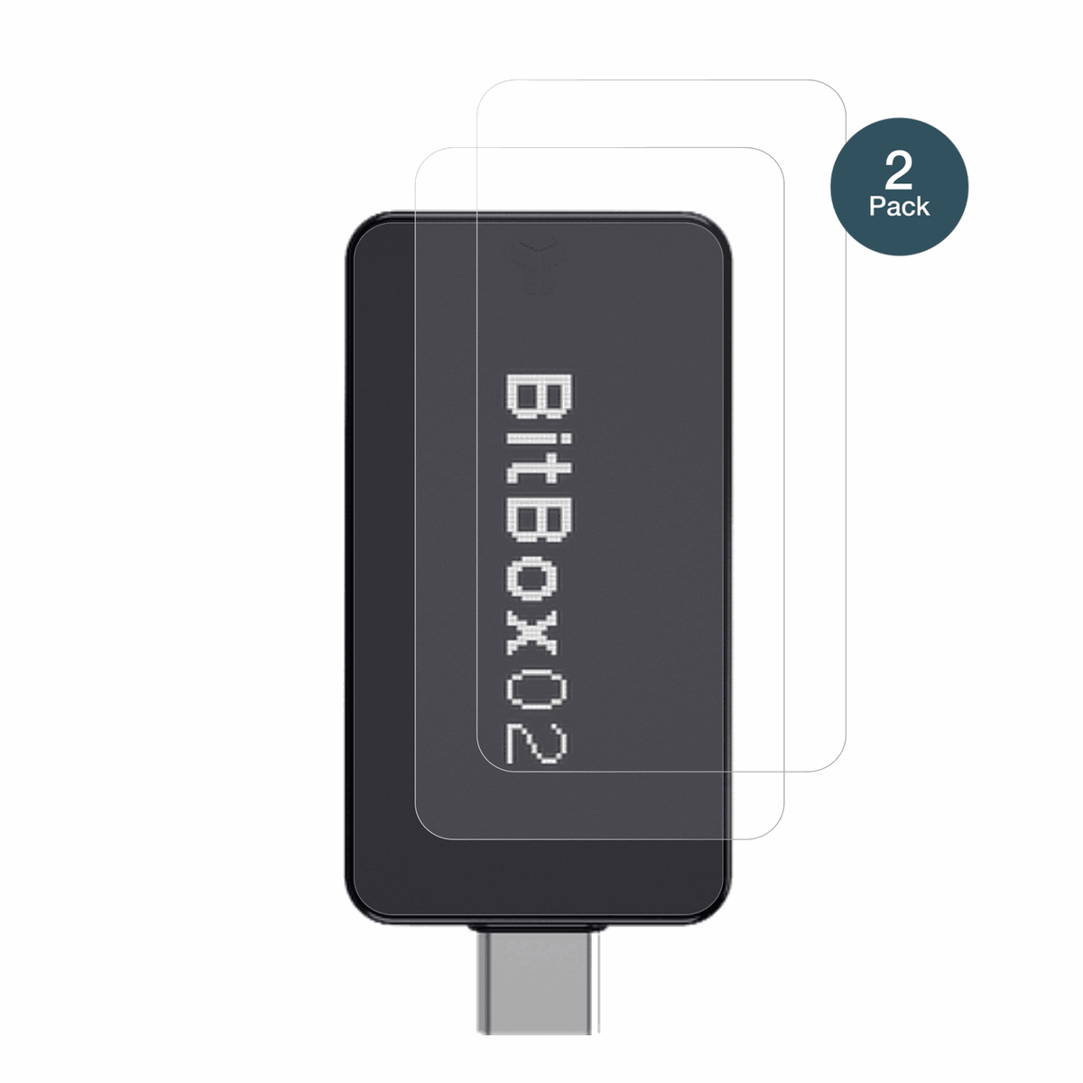 bitbox02nova mit aufgebrachter dipos Panzerfolie, die lästige Fingerabdrücke minimiert