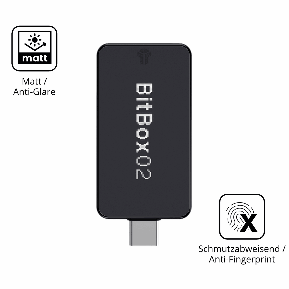 9H Hartbeschichtete, flexible Folie passend zugeschnitten für bitbox02 nova