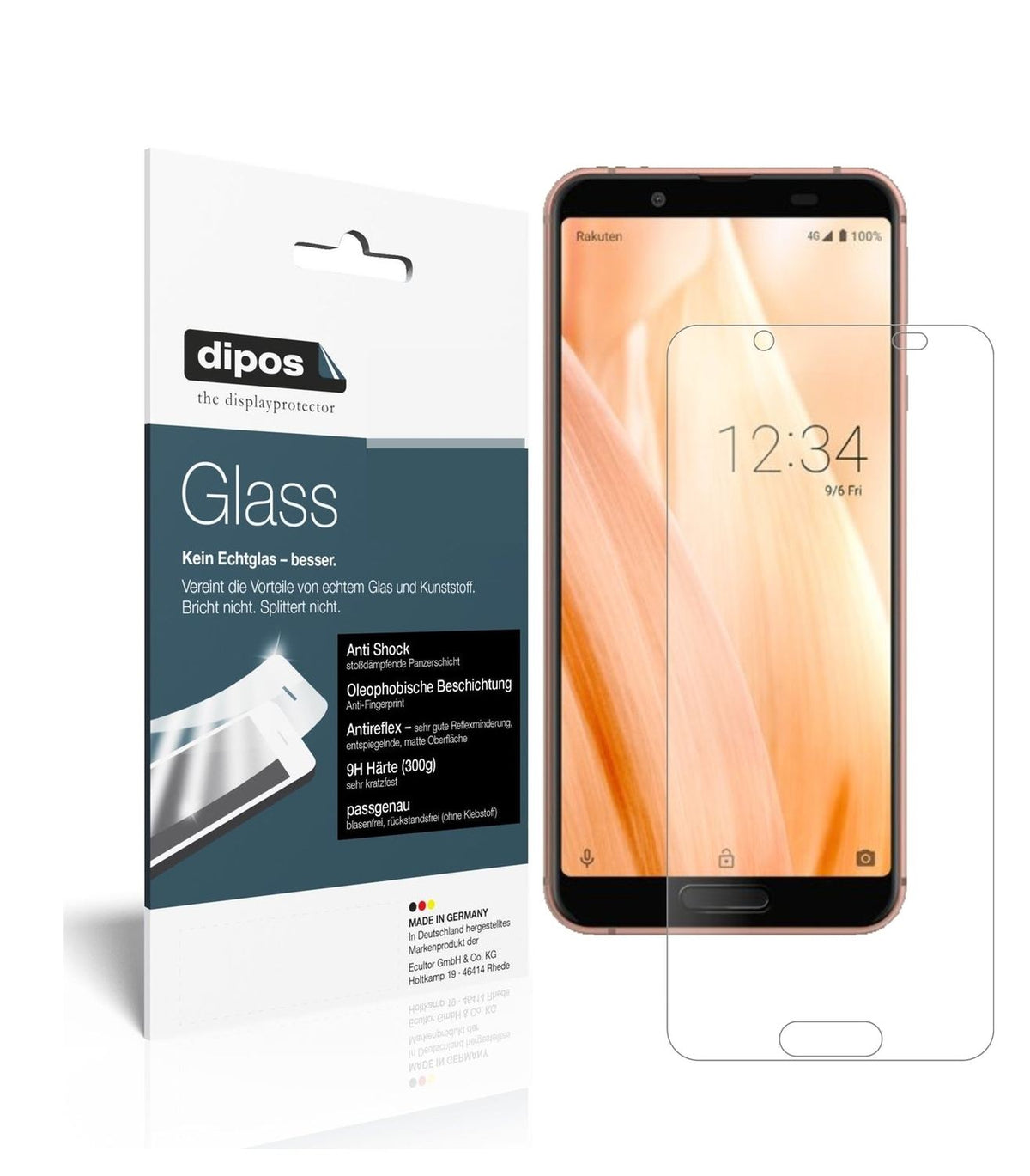 1x 9H Schutzfolie matt für Sharp Aquos Sense3 Panzerfolie
