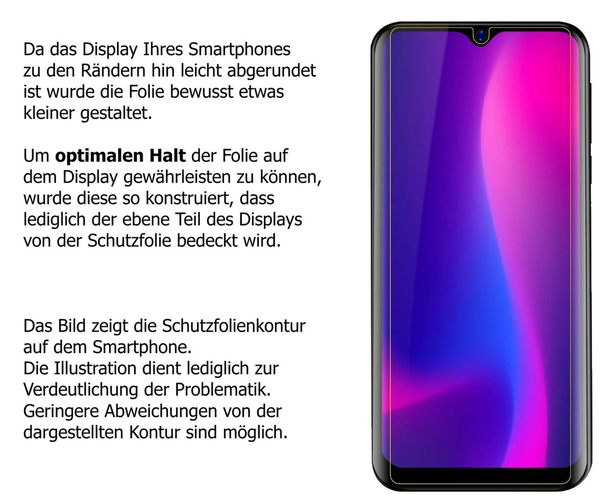 Privatsphäre-Schutz durch Sichtschutz-Folie passend zugeschnitten für Blackview A60 Pro (2019)