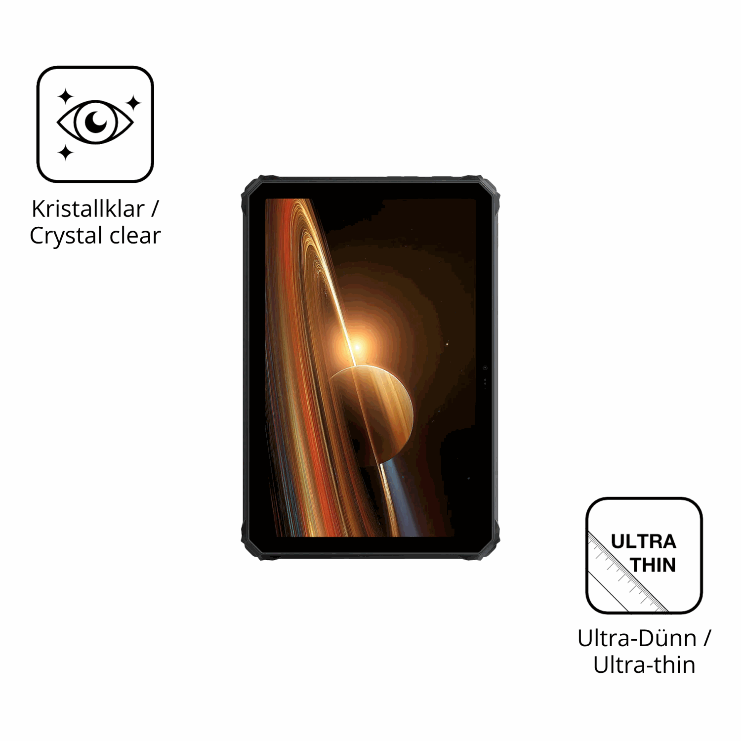 Dünne und klare Folie passend zugeschnitten für Blackview Active 7