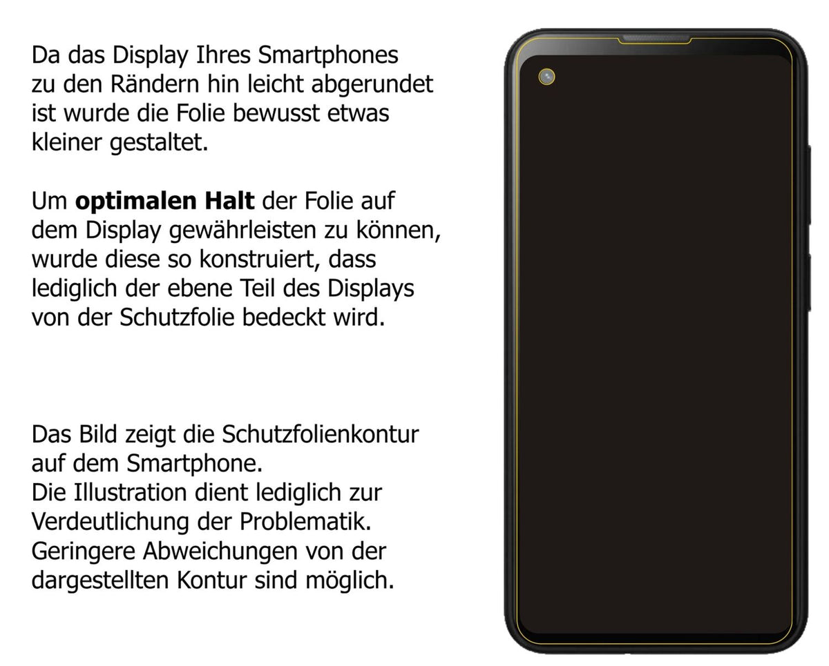 Schutzfolie mit optimaler Passform, zur Verwendung mit Hüllen geeignet