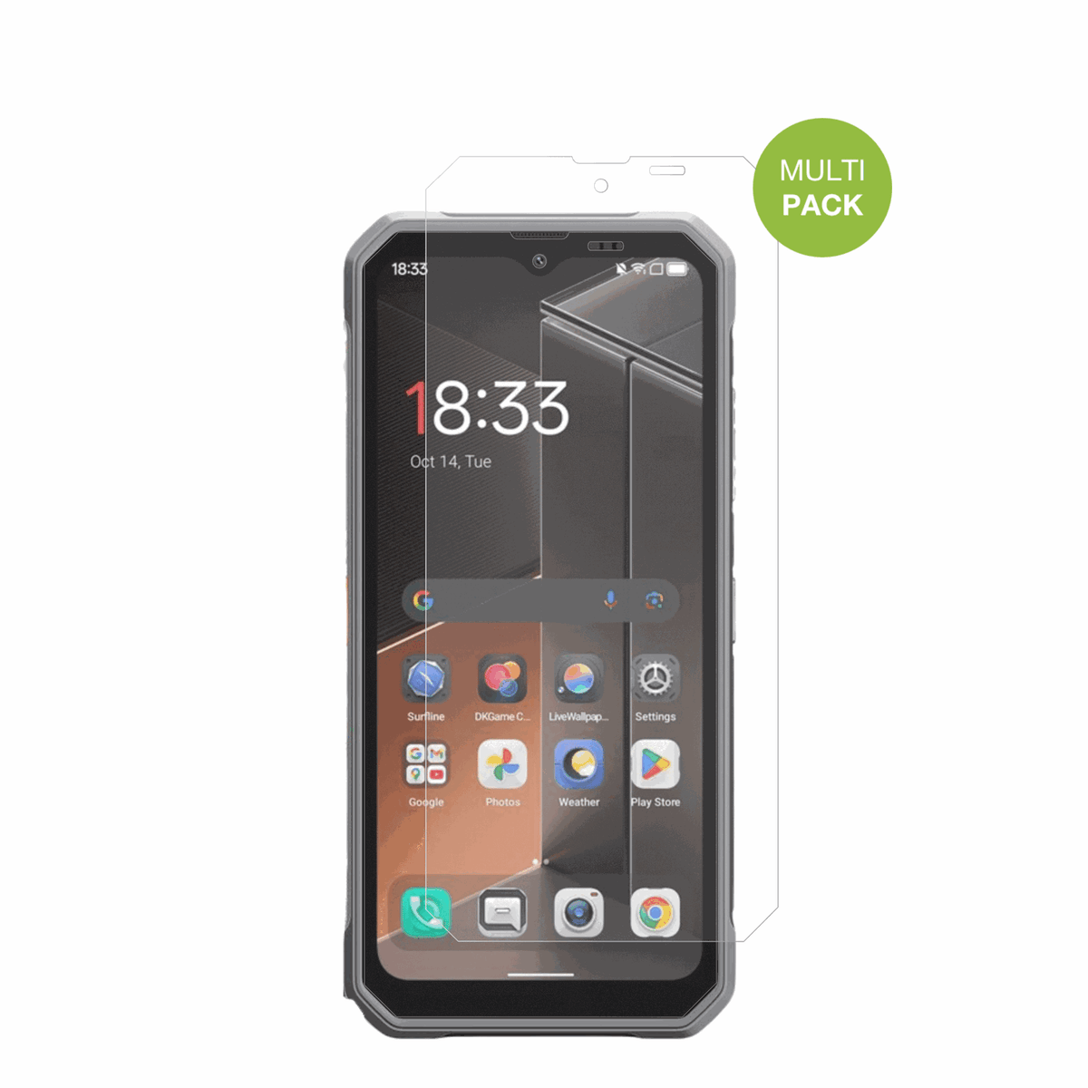 BlackviewFort 100 mit aufgebrachter dipos Displayschutzfolie, die lästige Fingerabdrücke minimiert