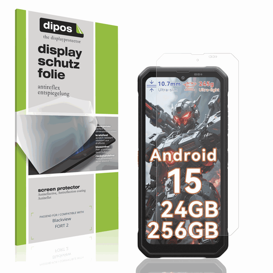 Matte Displayschutzfolie von dipos passend für Blackview FORT 2, präziser Zuschnitt und blasenfrei montiert
