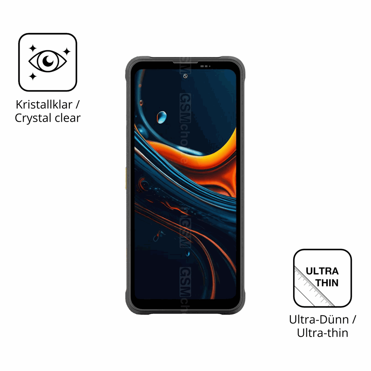 Dünne und klare Folie passend zugeschnitten für Blackview Fort 5