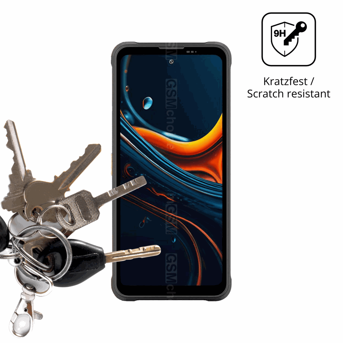 dipos Displayschutz für Blackview Fort 5, transparente Oberfläche, perfekte Passform auch für die Rundungen