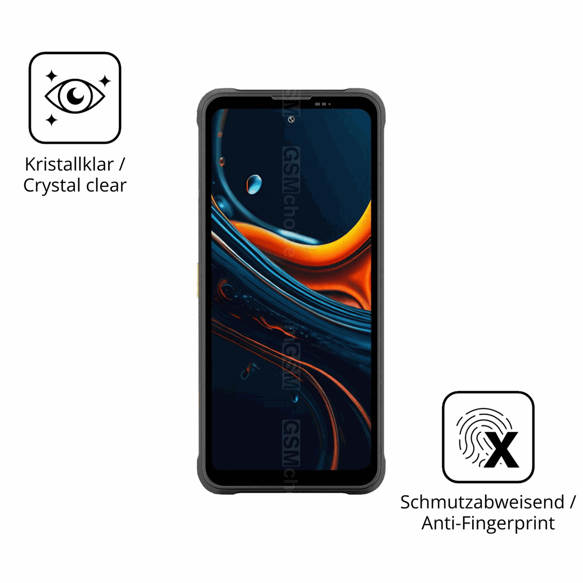 Flexible TPU-Folie passend zugeschnitten für Blackview Fort 5, vollständige Abdeckung