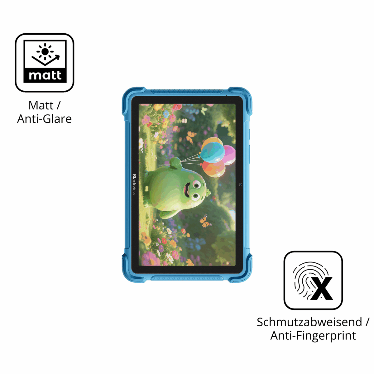 9H Hartbeschichtete, flexible Folie passend zugeschnitten für Blackview Link 1 Kids