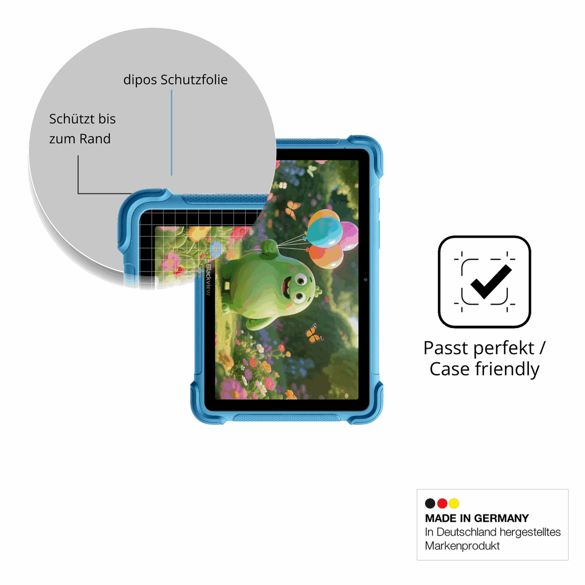 Besonders flexibler Displayschutz mit Anti-Shock-Schicht im Materialmix