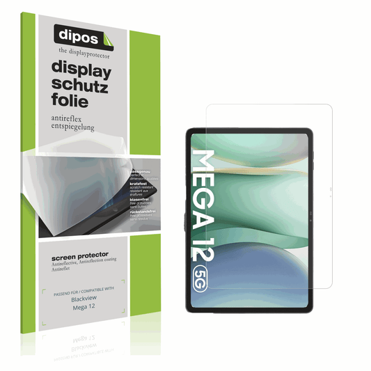 Matte Displayschutzfolie von dipos passend für Blackview Mega 12, präziser Zuschnitt und blasenfrei montiert