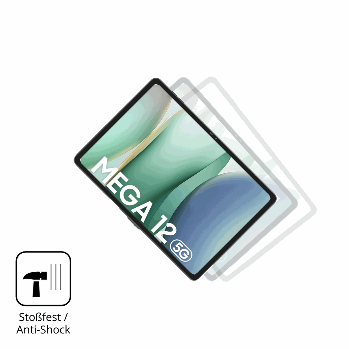 Schutz gegen Kratzer auf dem Blackview Mega 12 Glas durch Schlüssel, Stöße gegen die Tischkante oder Stürze