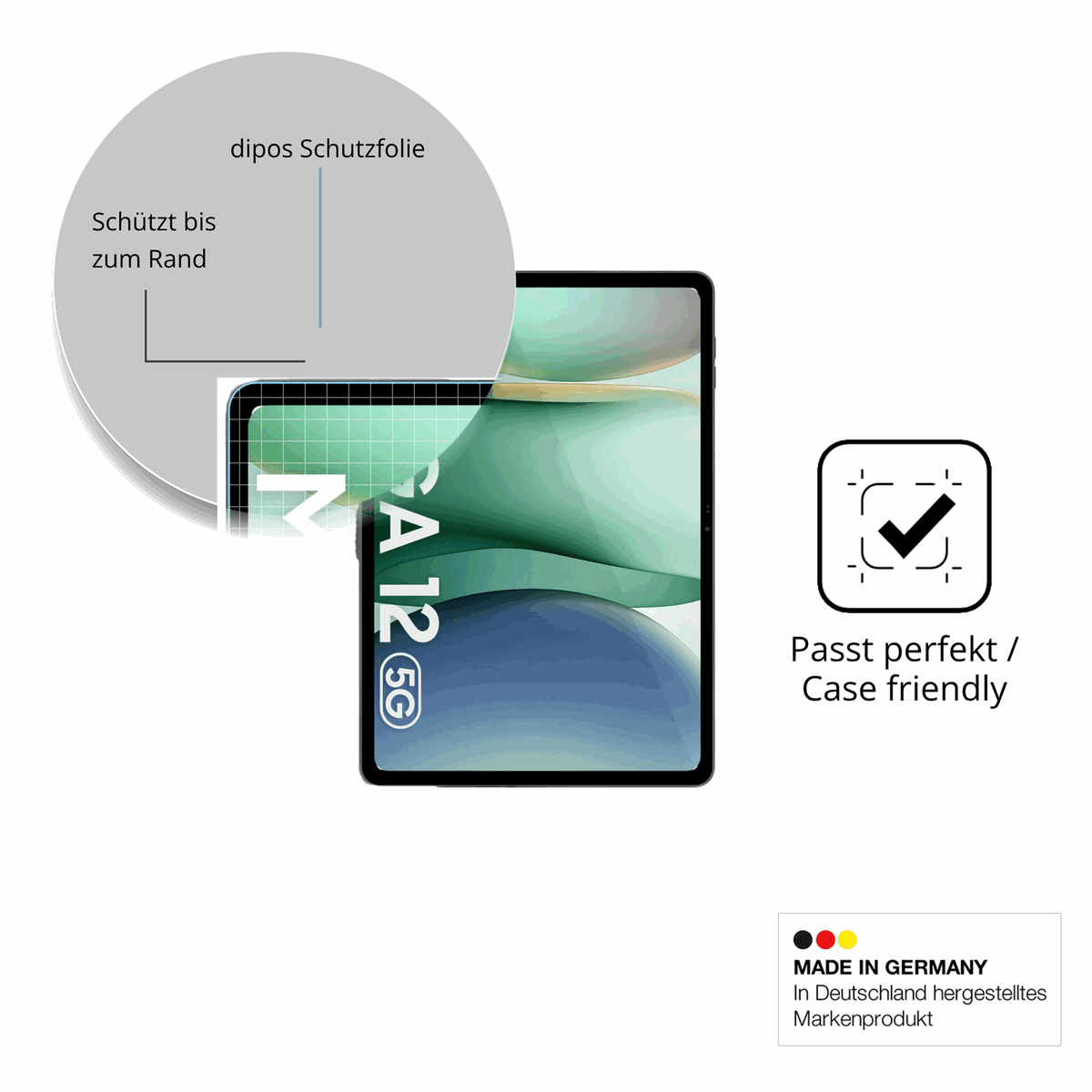 Besonders flexibler Displayschutz mit Anti-Shock-Schicht im Materialmix