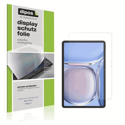 Matte Displayschutzfolie von dipos passend für Blackview Mega 3, präziser Zuschnitt und blasenfrei montiert
