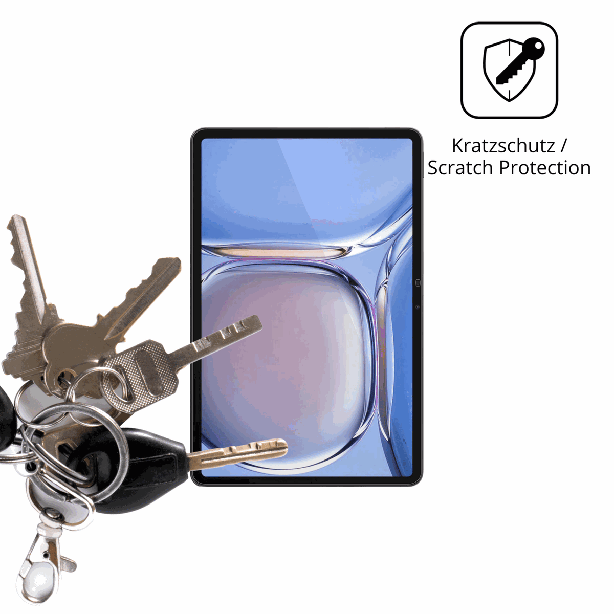 Schutz gegen Kratzer auf dem Blackview Mega 3 Glas durch Schlüssel oder Ähnliches