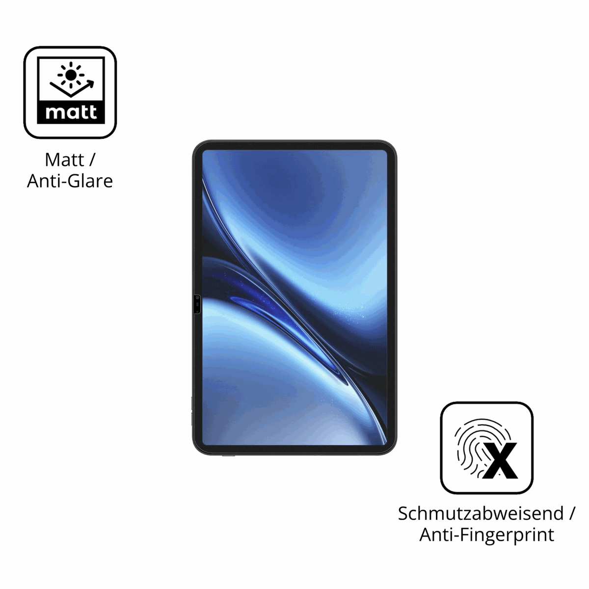Dünne und entspiegelnde Folie passend zugeschnitten für Blackview Oscal Pad 200