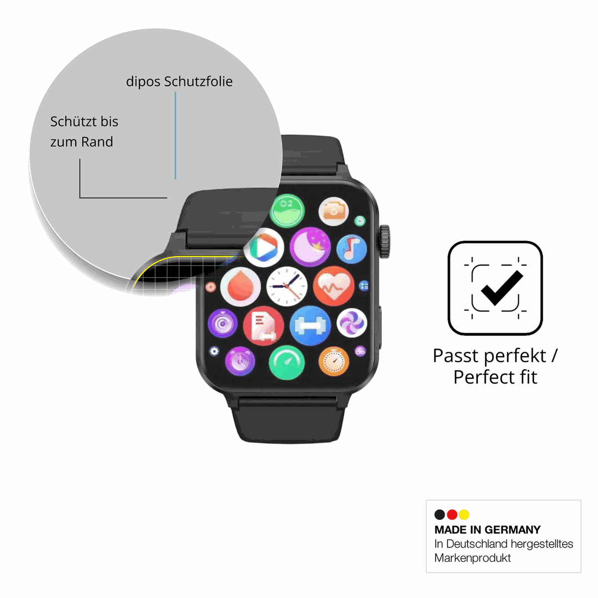 Besonders flexibler Displayschutz mit Anti-Shock-Schicht im Materialmix