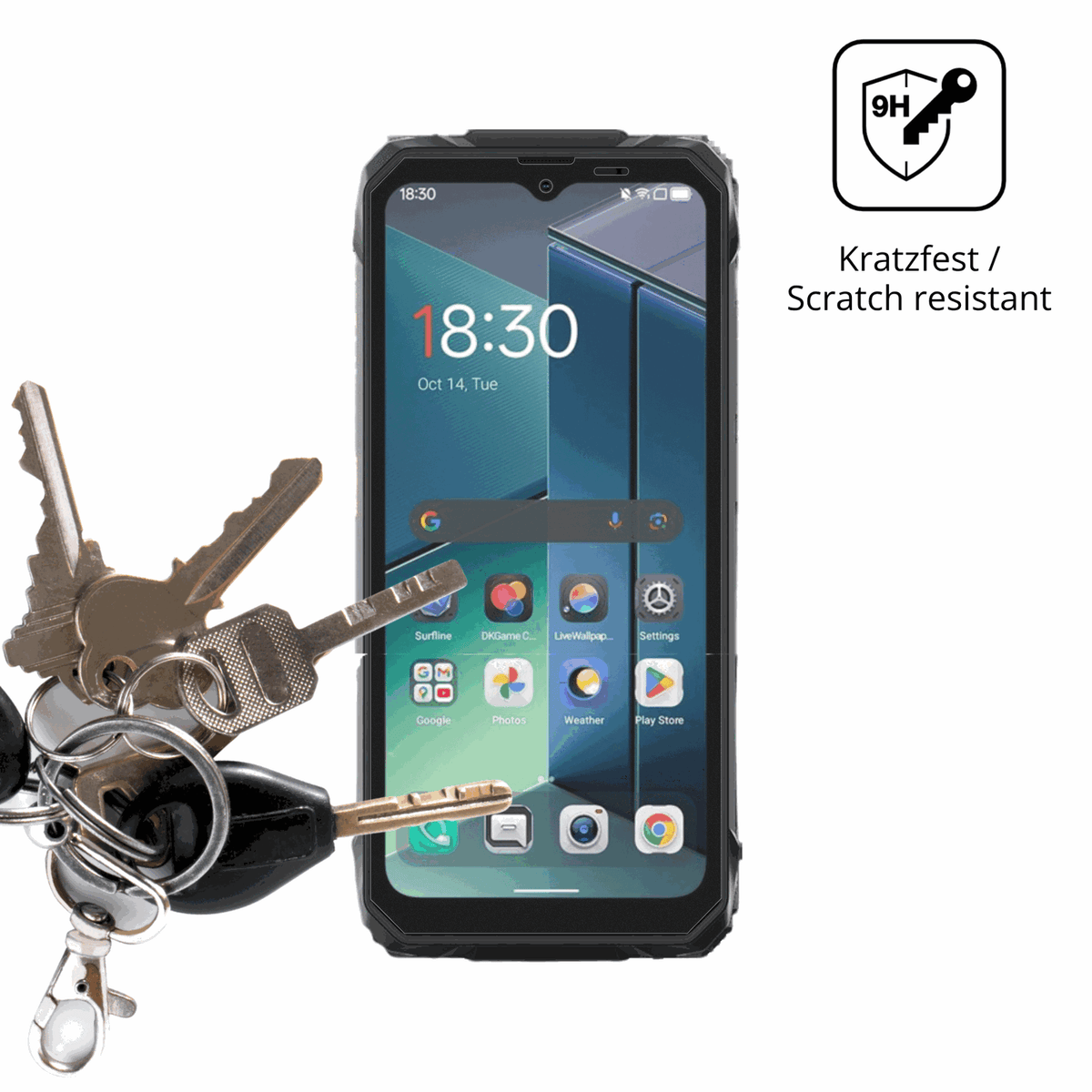 dipos Displayschutz für Blackview Rock 1, mattierte Oberfläche, robuste Festigkeit und perfekte Passform