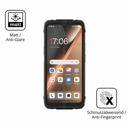 Dünne und entspiegelnde Folie passend zugeschnitten für Blackview Rock 1 Pro