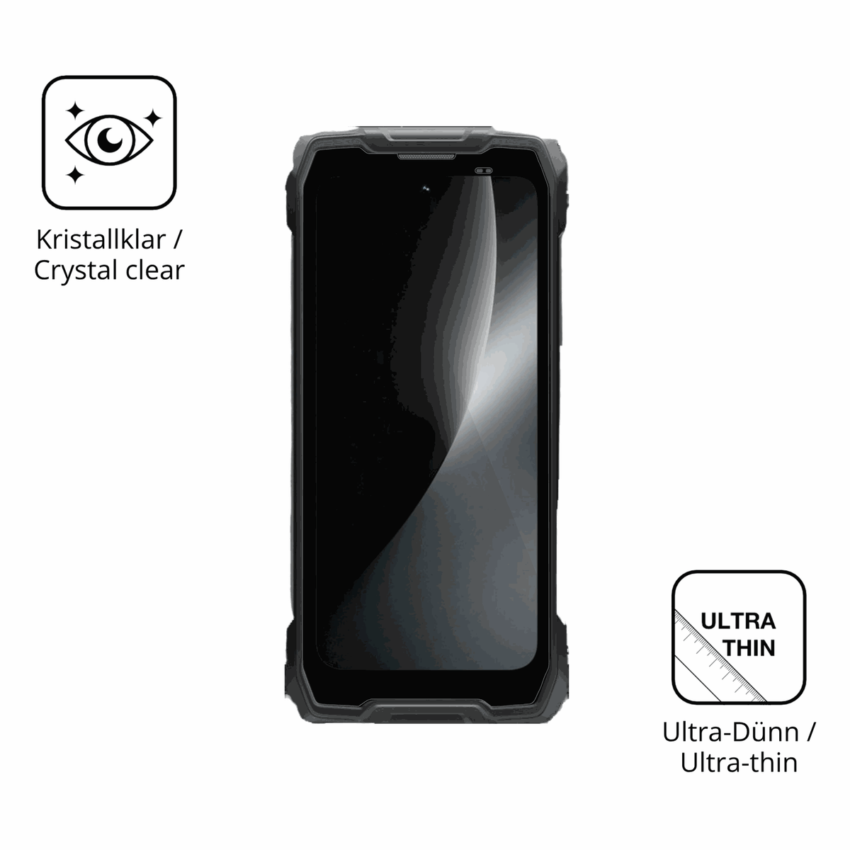 Dünne und klare Folie passend zugeschnitten für Blackview Rock 2