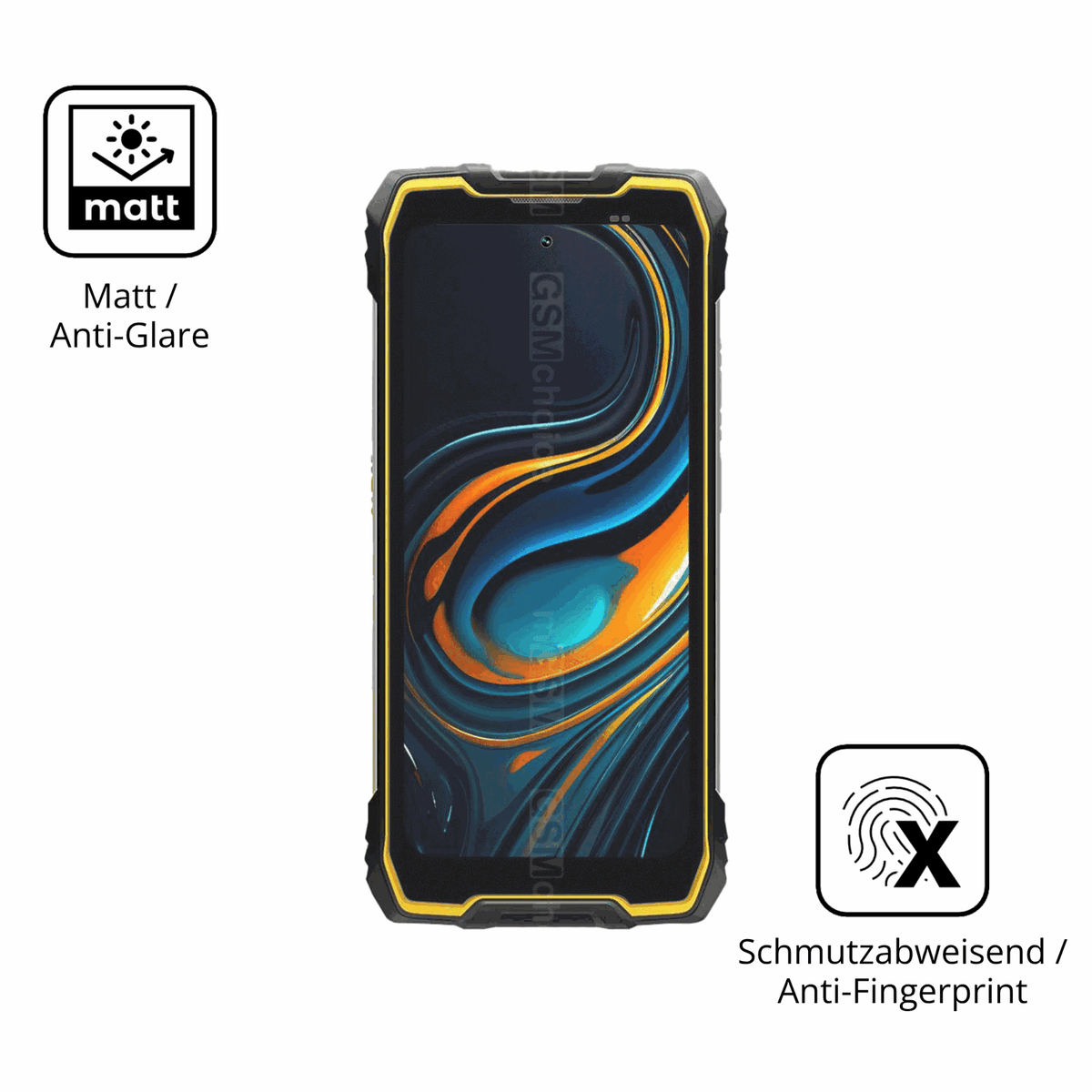 Dünne und entspiegelnde Folie passend zugeschnitten für Blackview Rock 2 Pro
