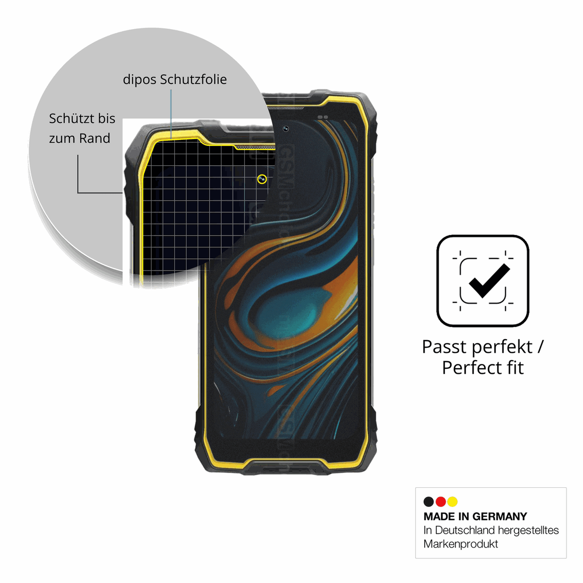 Schutz gegen Kratzer auf dem Blackview Rock 2 Pro Glas durch Schlüssel oder Ähnliches