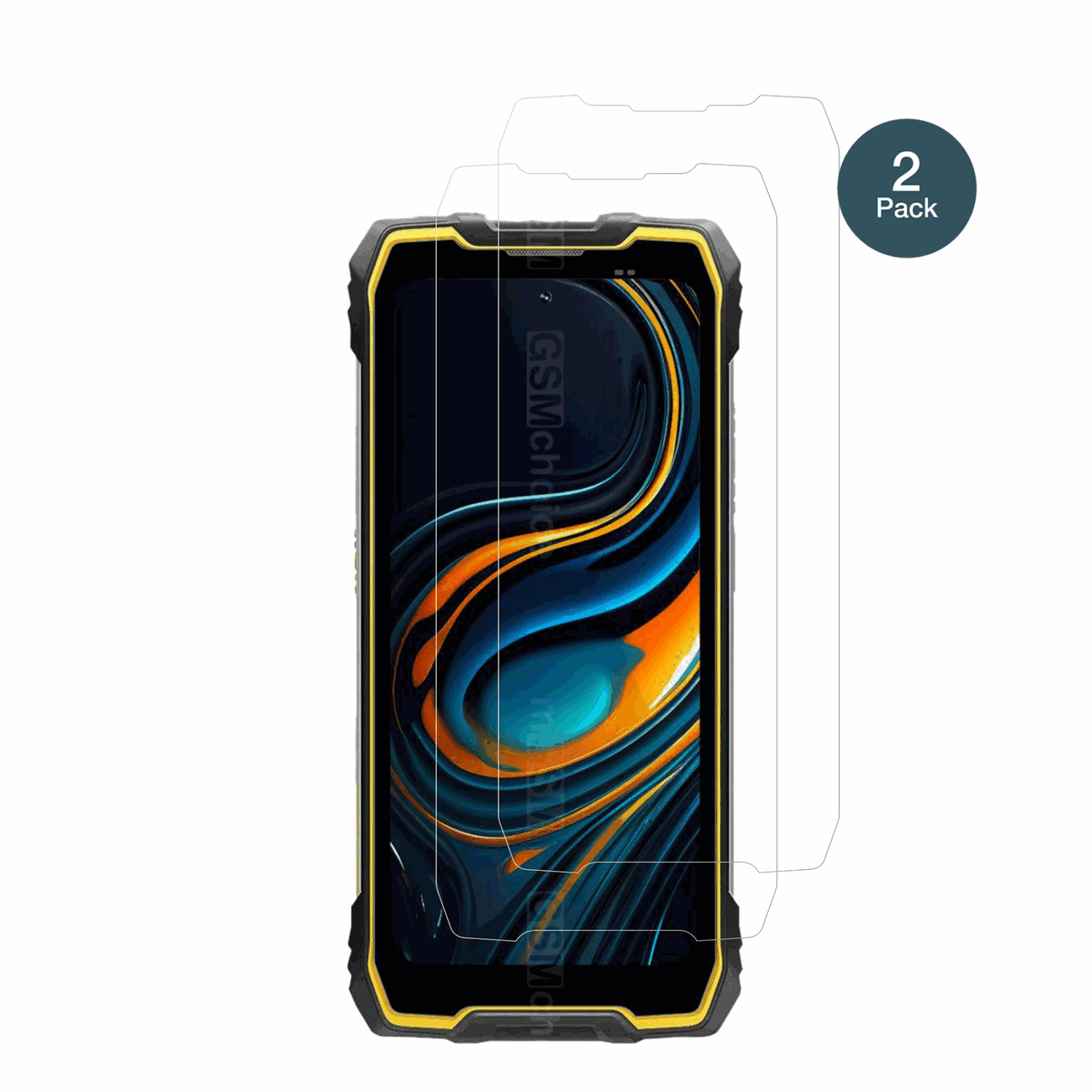 BlackviewRock 2 Pro mit aufgebrachter dipos Flex Schutzfolie, glasklare Darstellung ohne Einschränkungen