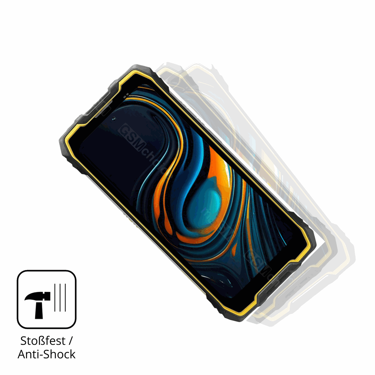 Schutz gegen Kratzer auf dem Blackview Rock 2 Pro Glas durch Schlüssel, Stöße gegen die Tischkante oder Stürze